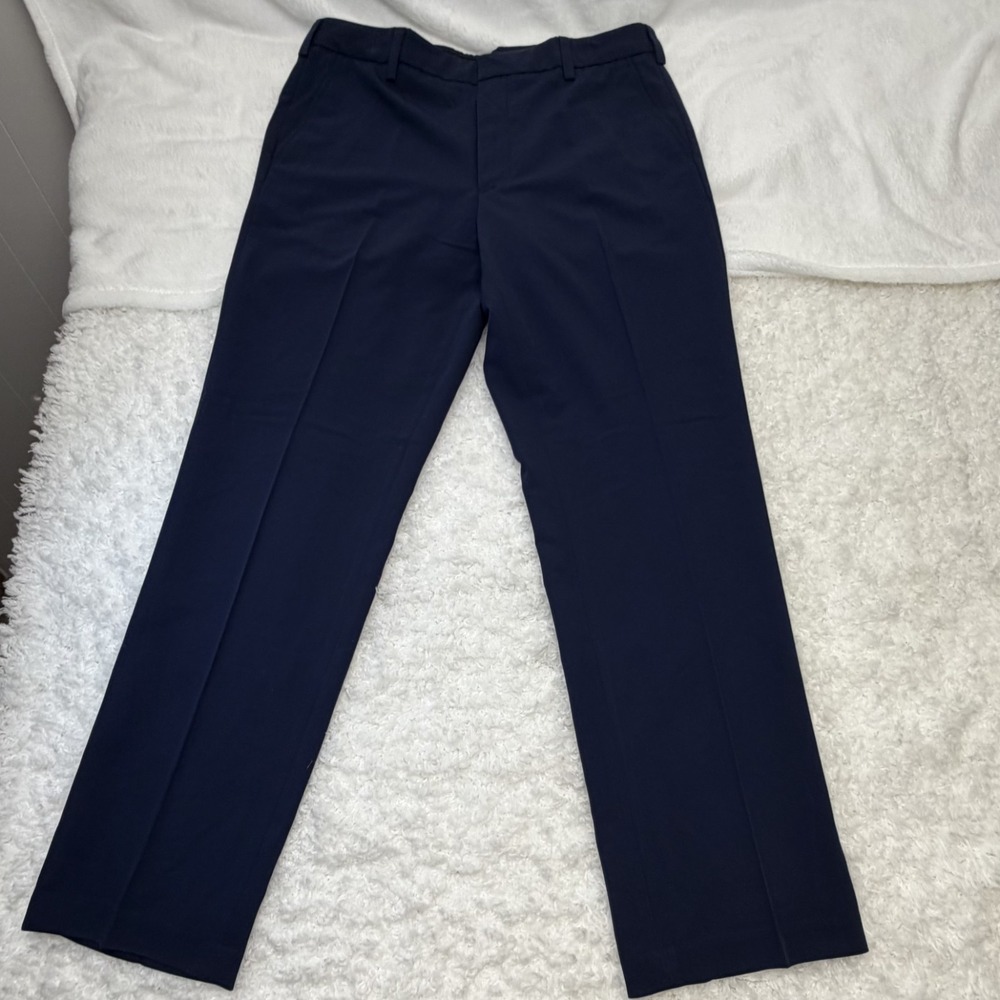 George Moisture Wicking Wrinkle Resistant Suit Pant Dark Navy Size 36x32